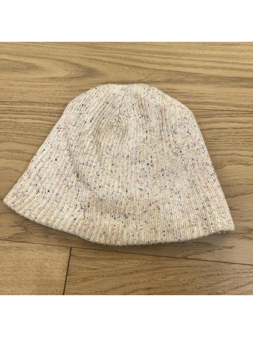 Kids Muttonhead Made in Canada Cotton Speckled Knit Beanie Hat Cream